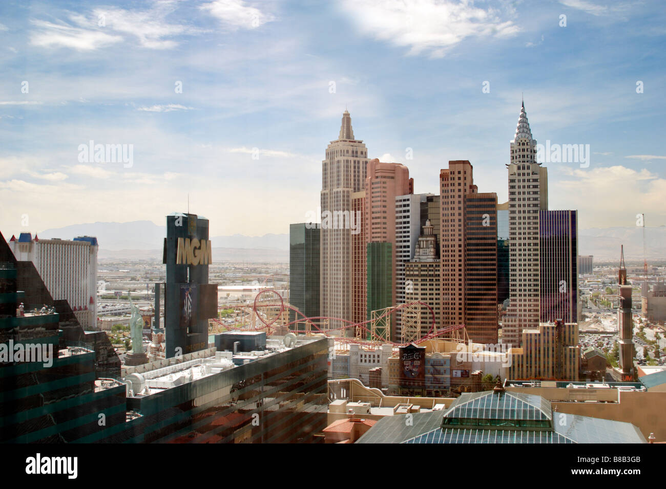 View of New York NewYork Hotel Casino in Las Vegas Nevada USA Stock Photo