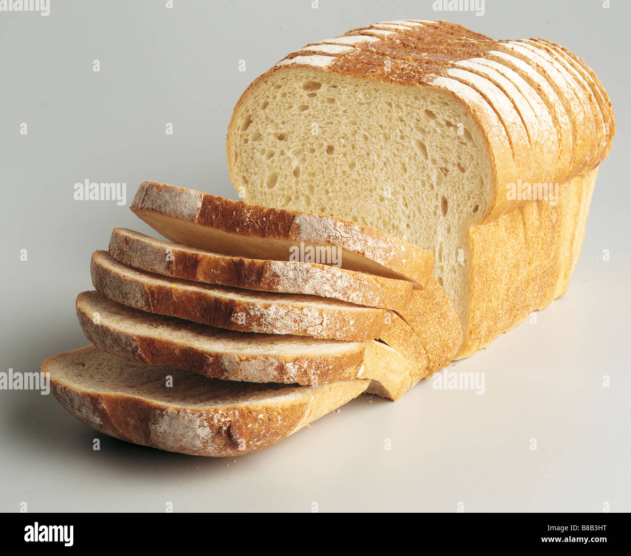 White sliced bread Stock Photo