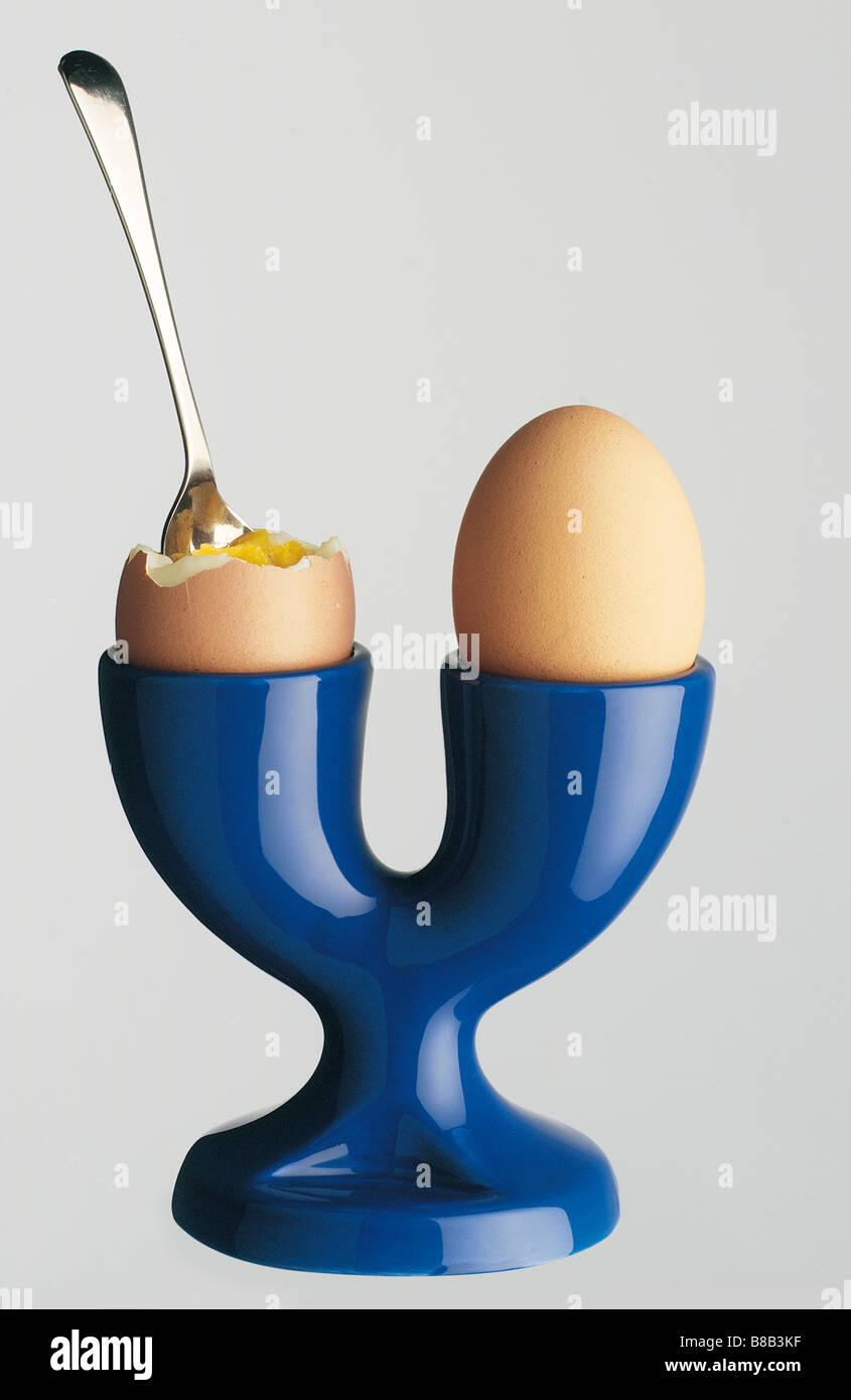 Double egg cup Stock Photo