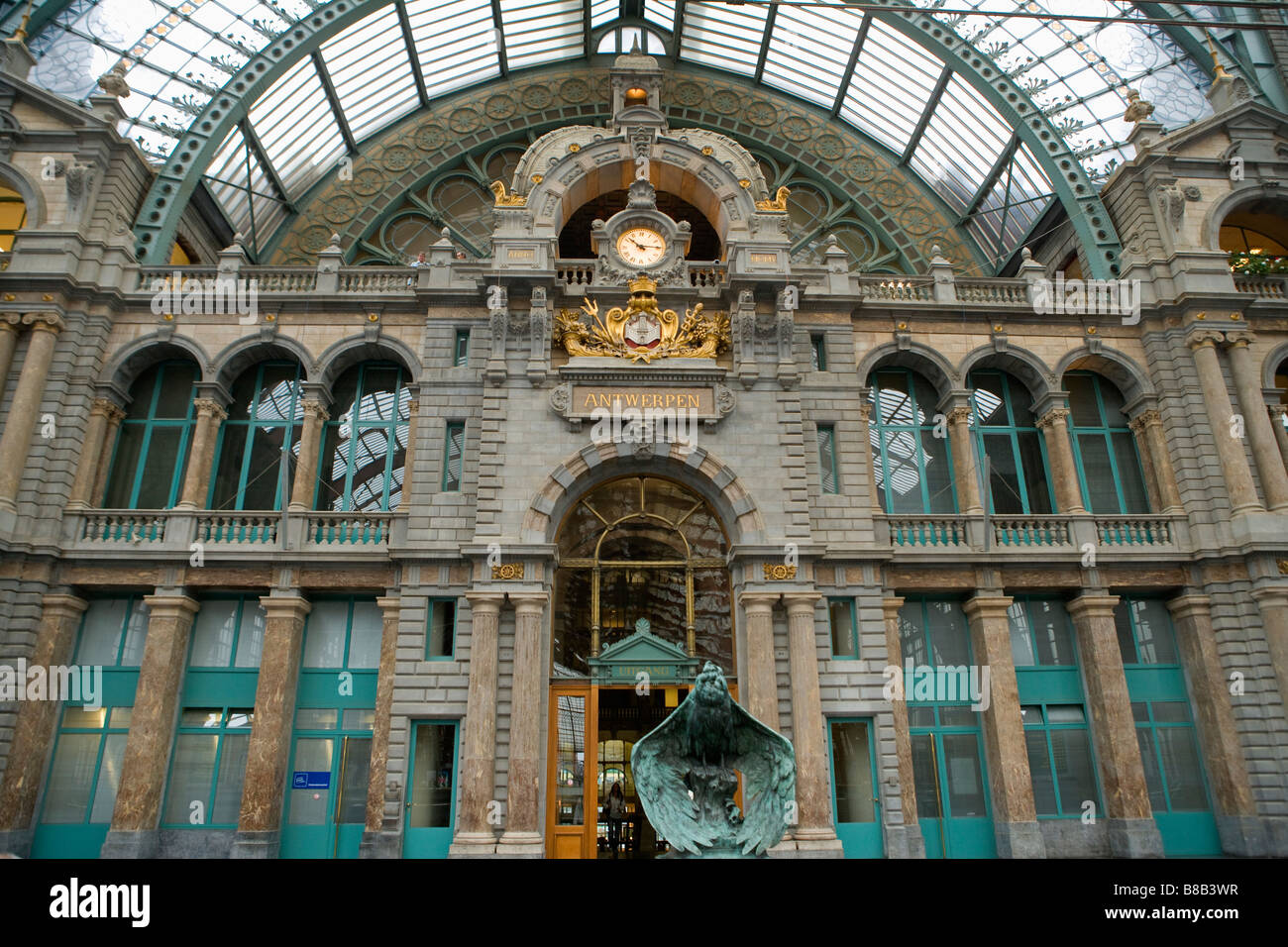 Belgium ,Flanders, Antwerp Central Station, Antwerpen Centraal Station Stock Photo