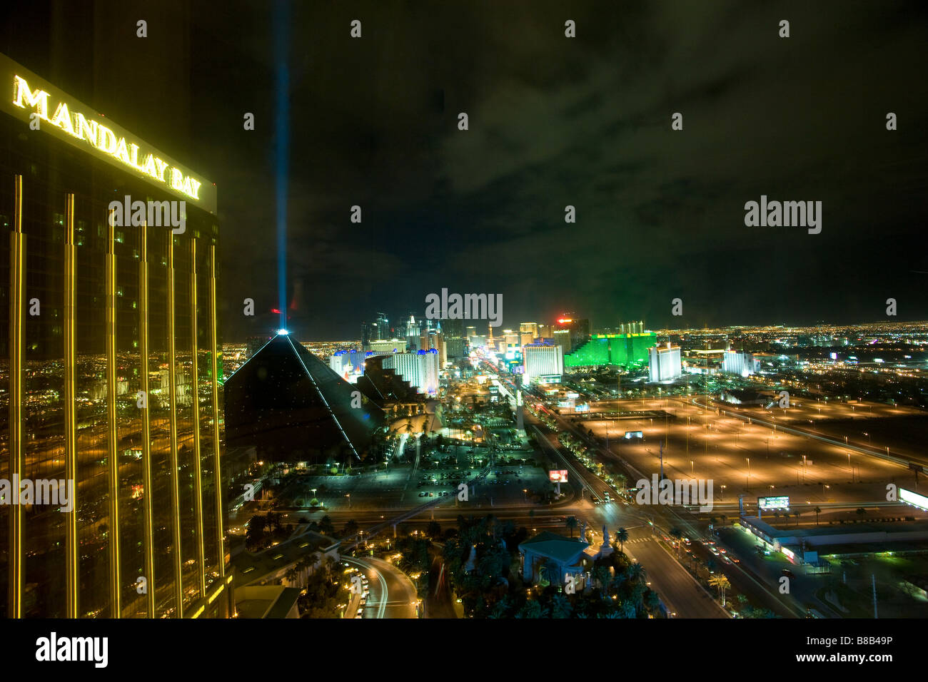Las Vegas Strip at  night, Nevada Stock Photo