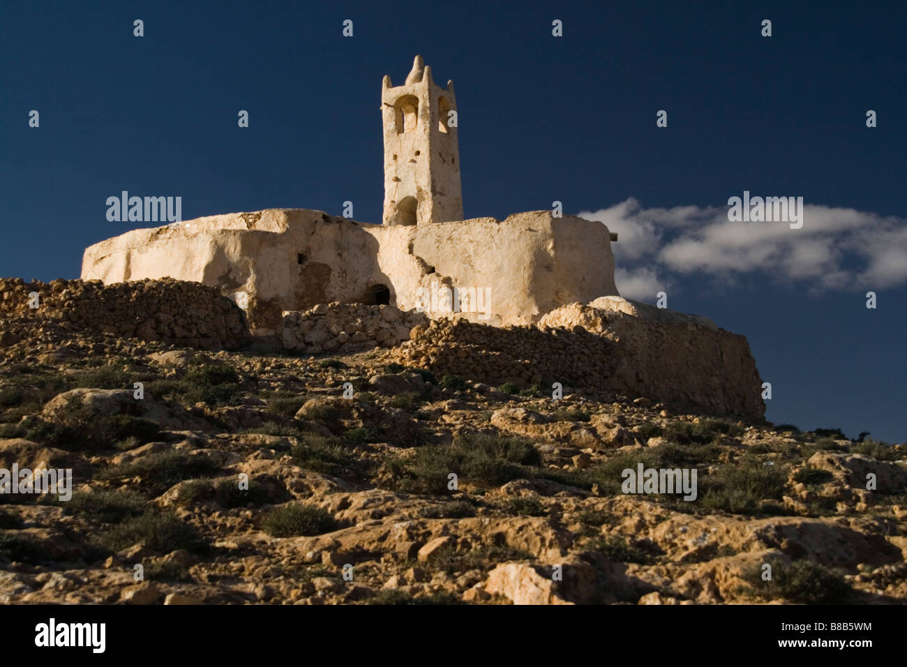 Princess mosque near Yefren, Libya. An example of early islamic architecture, picturesquely located near Yefren - Gharyan road. Stock Photo