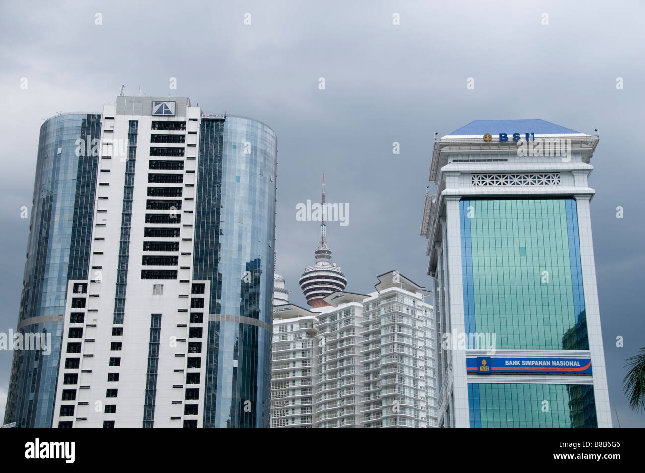 Kuala Lumpur City Centre KLCC Jalam Ampang surroundings environs environment Petronas Twin Towers Stock Photo