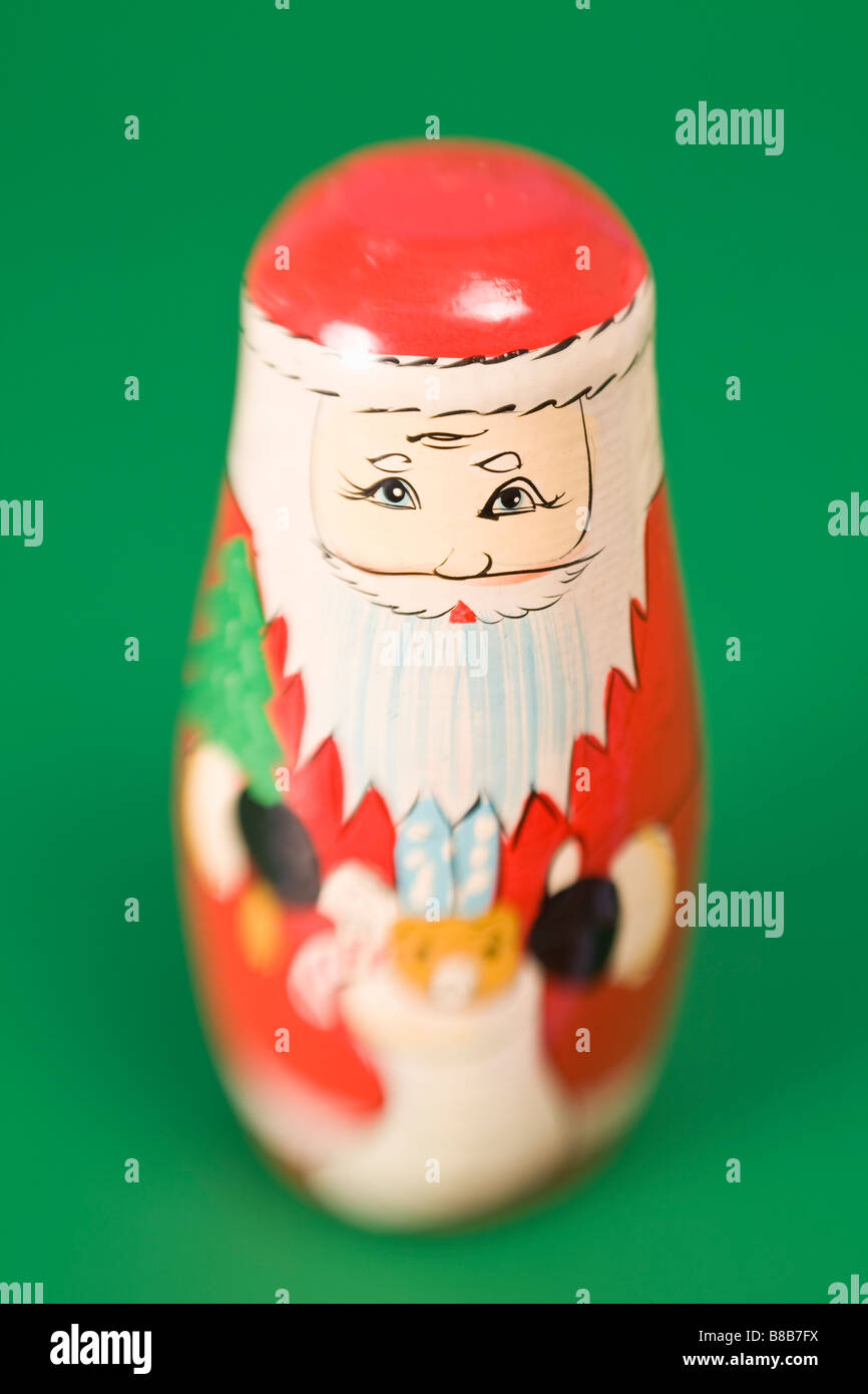 Father Christmas Russian Doll Stock Photo Alamy