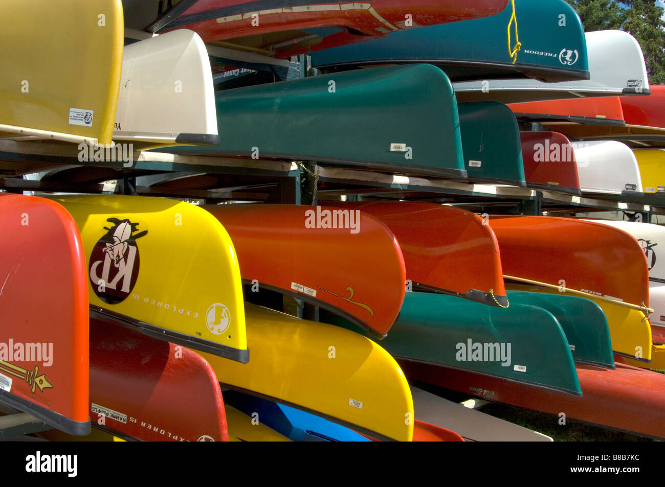 Canoes, Whitehorse, Yukon Stock Photo Alamy