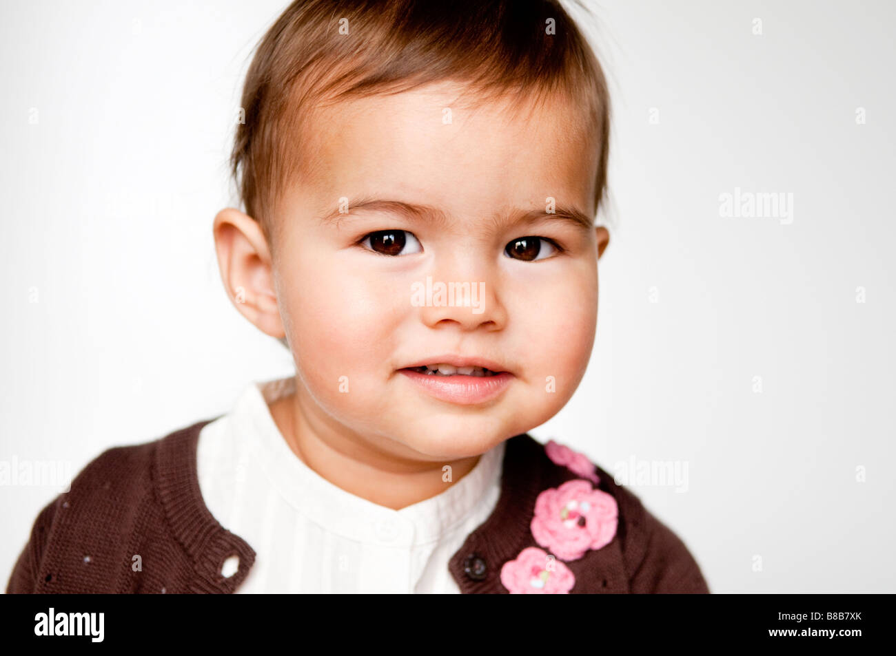 portrait of happy little girl Stock Photo