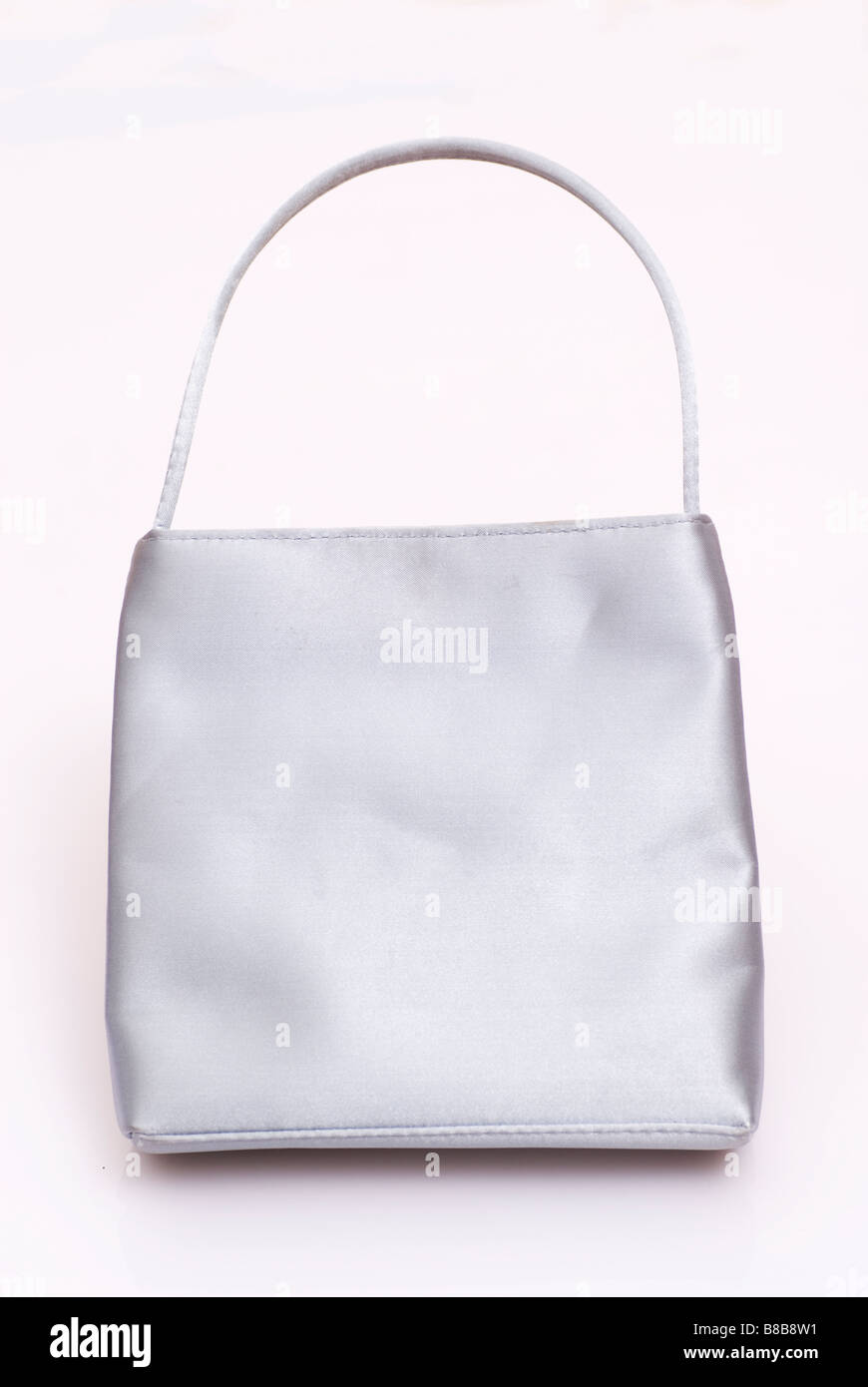 Silver woman's handbag purse Stock Photo