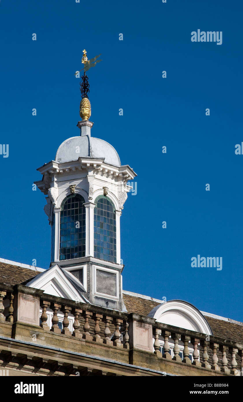 The ornate roof of 'Clare College' Cambridge, England, UK. Stock Photo