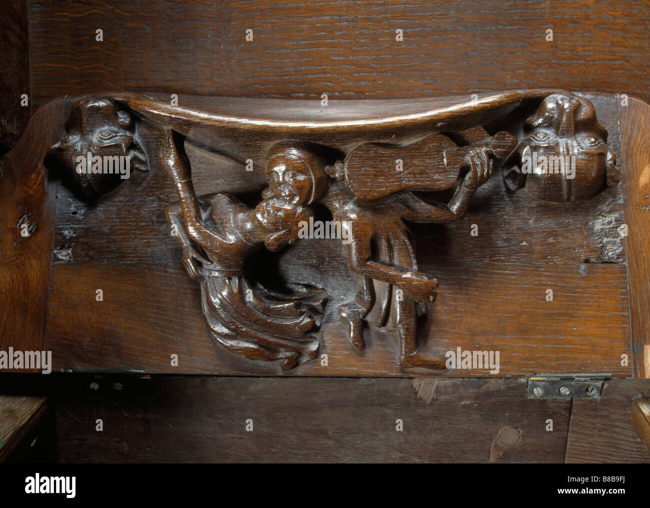 Misericord Chichester Cathedral Stock Photo