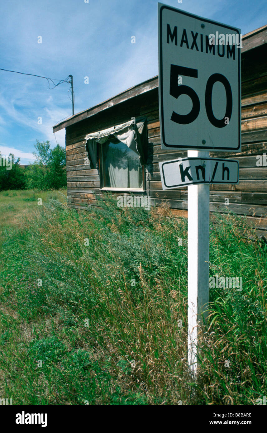 Road Sign House, Riding Mountain, Manitoba Stock Photo Alamy