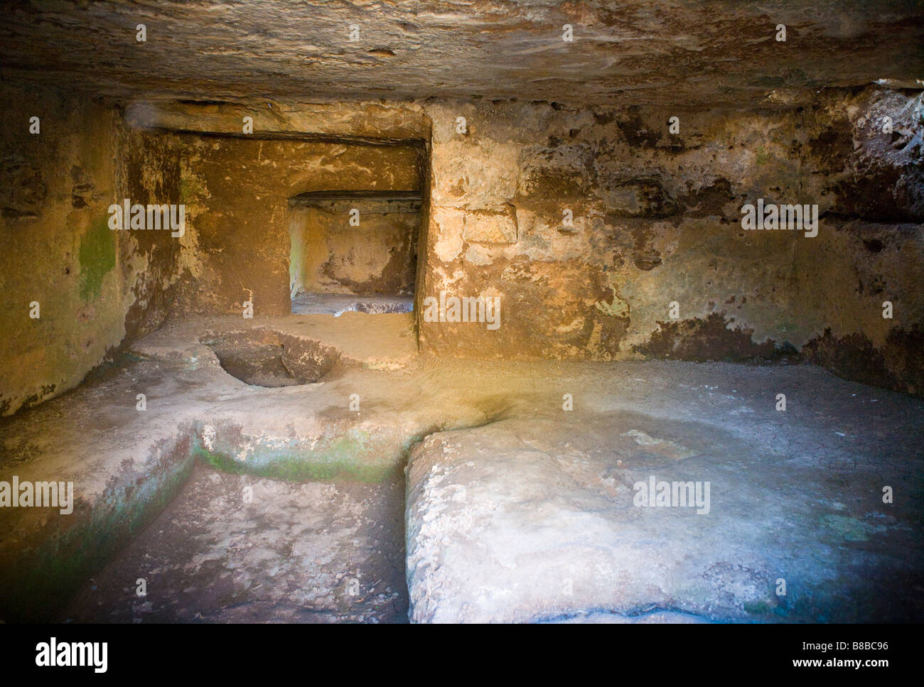 Burial tomb Egnazia Bronze age Greek and Roman excavations Puglia Italy Stock Photo