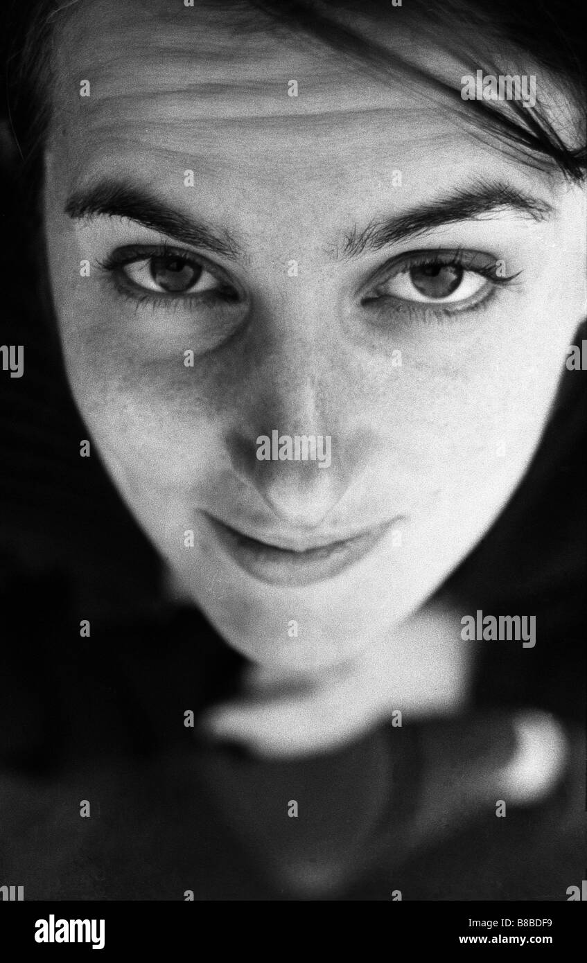 Imageworks Photographic; B/W Close Up  Womans Face Stock Photo
