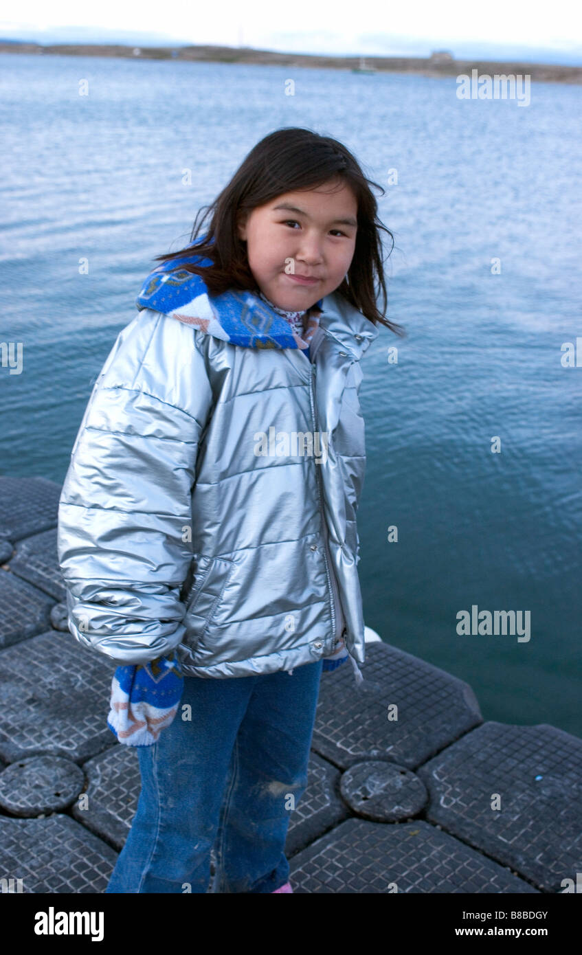 Girl Dock Cambridge Bay, Cambridge Bay, Nunavut Stock Photo - Alamy