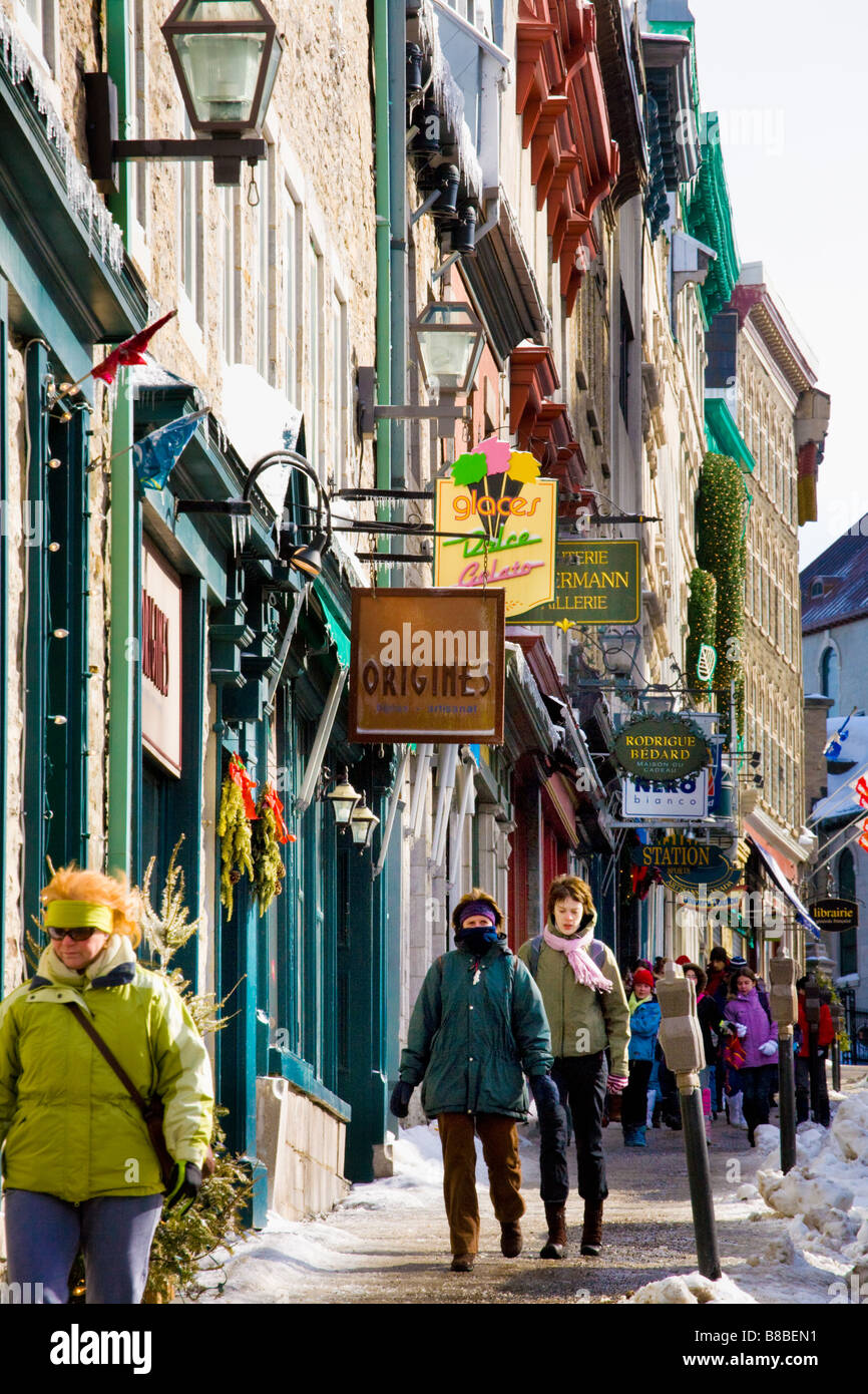Latin Quarter Old Town Upper Town Quebec city Stock Photo