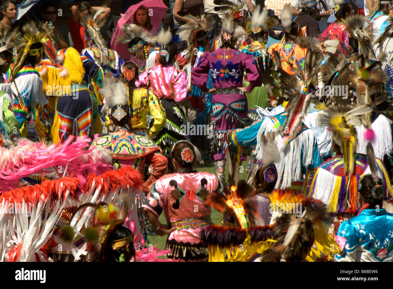 Grand Entry Native Dancers Traditional Dress, Kamloopa Pow Wow
