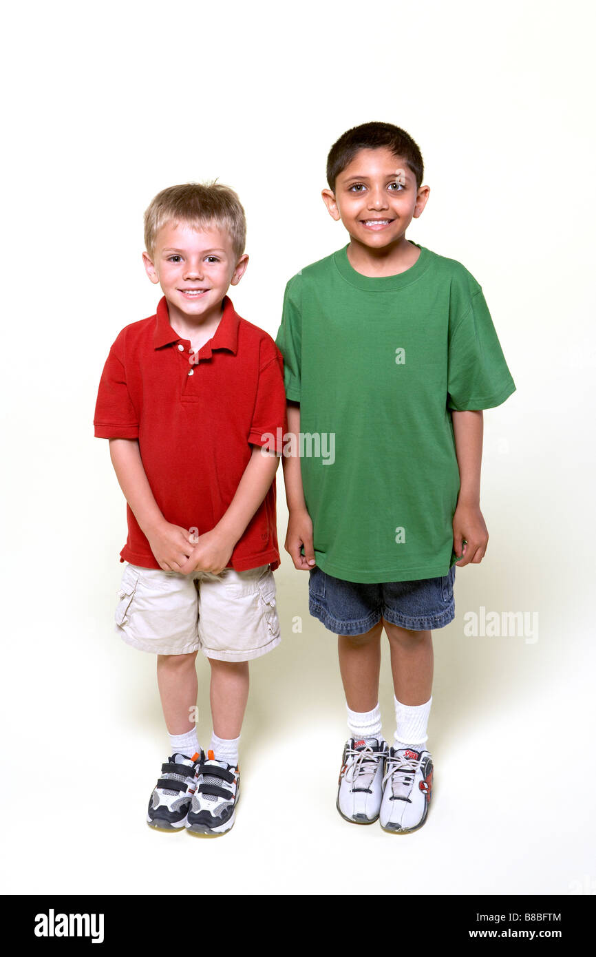 Portrait two Boys Smiling Stock Photo - Alamy