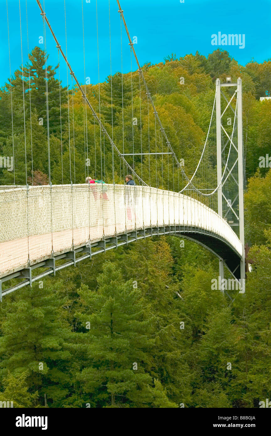 Suspension Bridge, Eastern Townships, Magog, Quebec Stock Photo Alamy