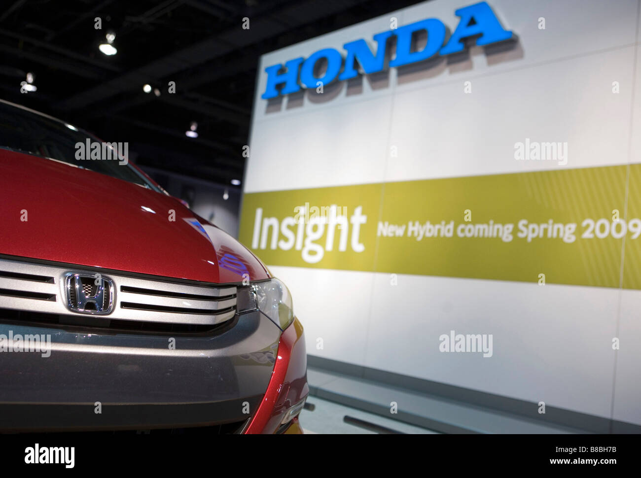 4 February 2009 Washington D C The Honda Insight hybrid vehicle on display at the Washington Auto Show Stock Photo