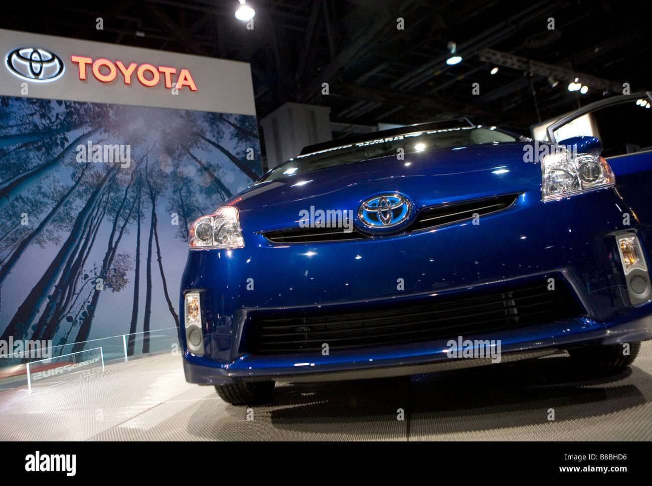 4 February 2009 Washington D C A third generation Toyota Prius on display at the Washington Auto Show Stock Photo