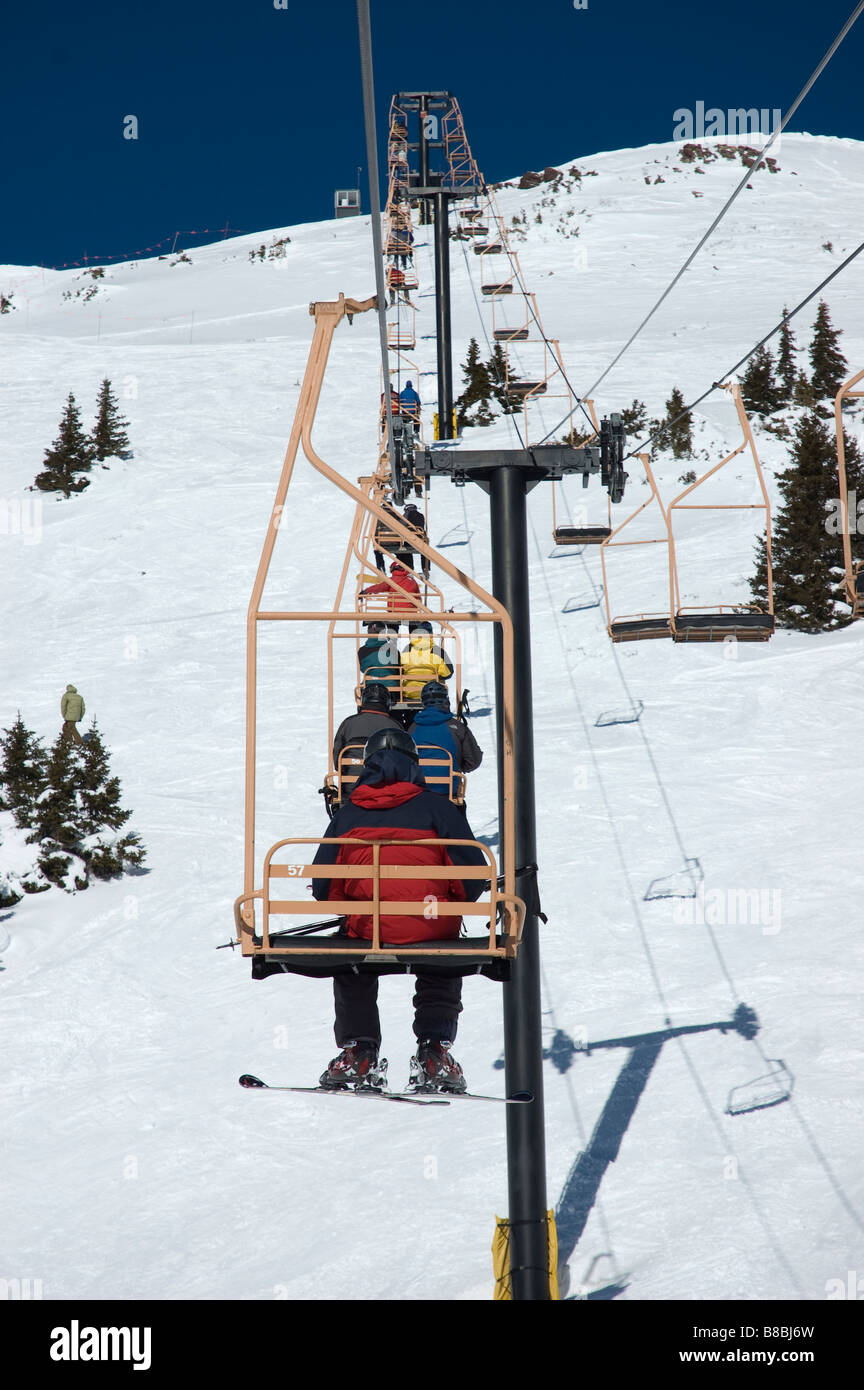 Riding the Mountain Chief lift - Riding The Mountain Chief Lift Copper Bowl Copper Mountain Resort B8BJ6W 