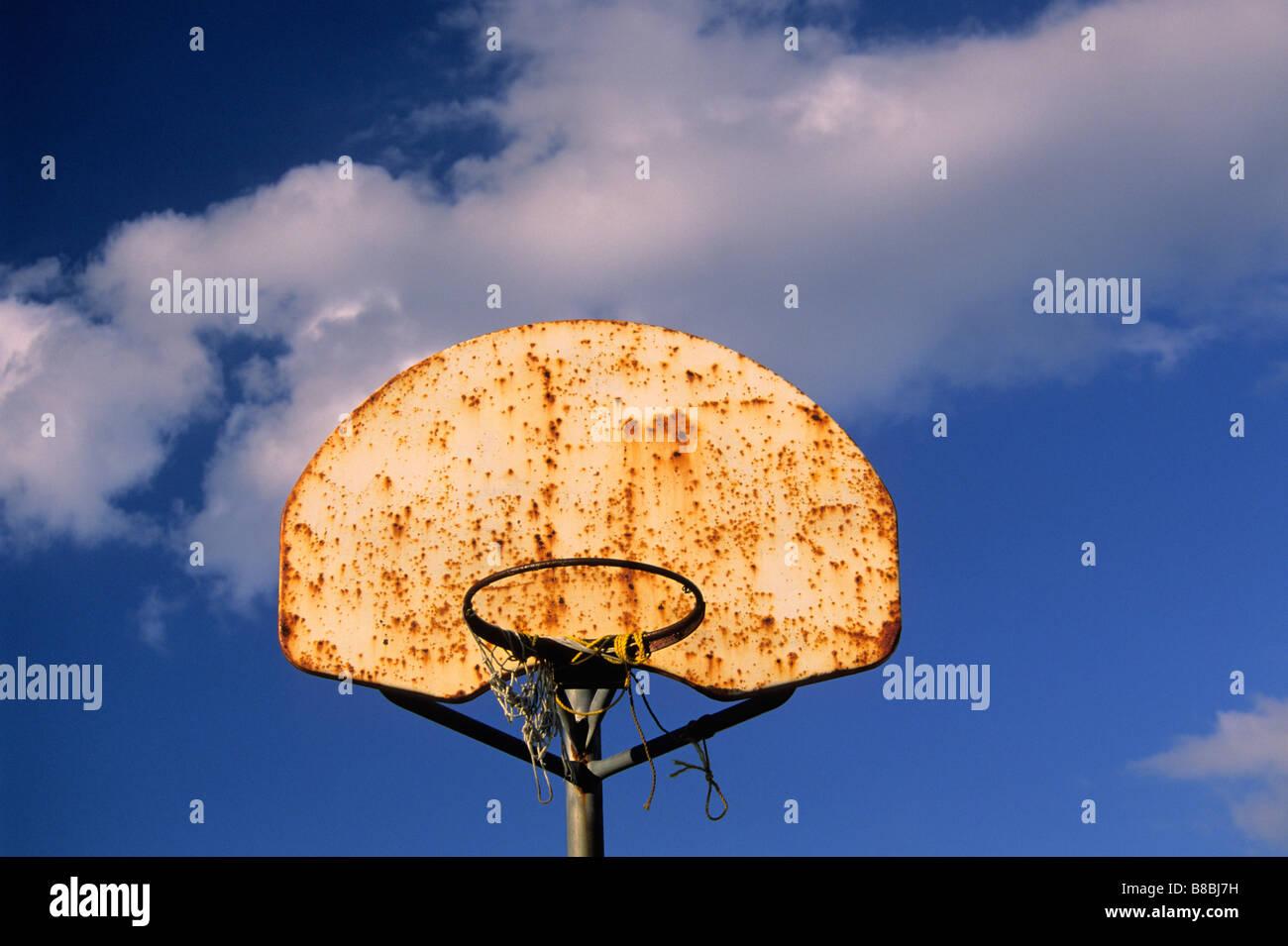 Rusted Basketball Hoop Stock Photo Alamy