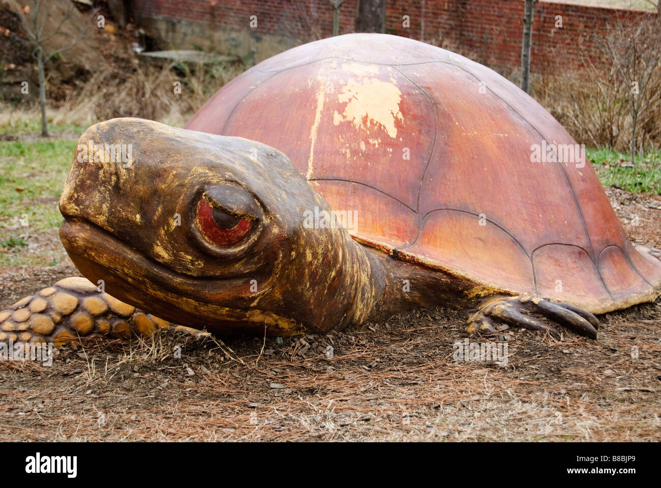 Sculpture of a turtle in Durham Central Park in downtown Durham North Carolina Stock Photo