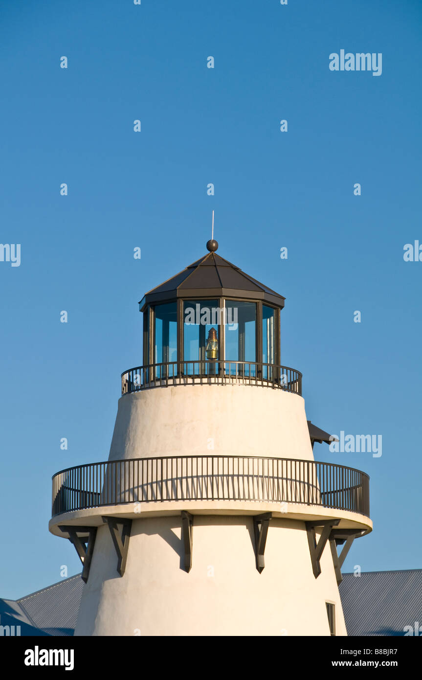 White Lighthouse tower Everglades City Florida Stock Photo