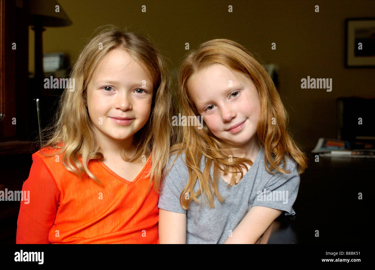 Portrait two Young Girls Stock Photo - Alamy