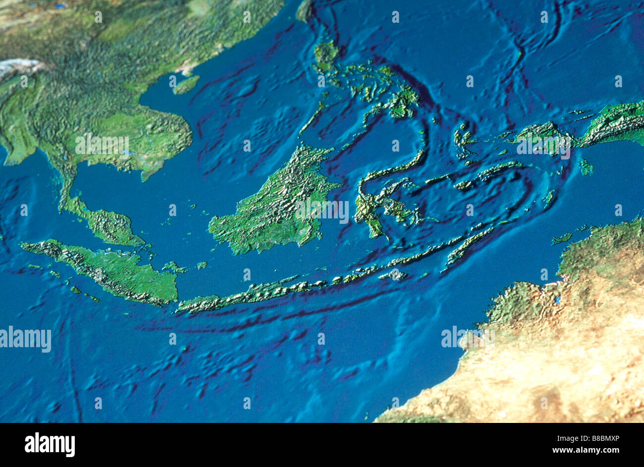 Map  South East Asia Stock Photo