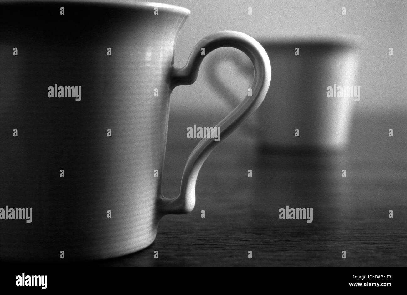Tea Cups, B/W Stock Photo Alamy