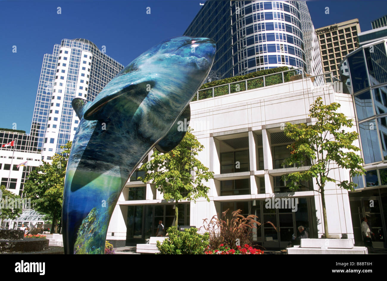 Orca Sculpture, Downtown Vancouver, British Columbia Stock Photo Alamy
