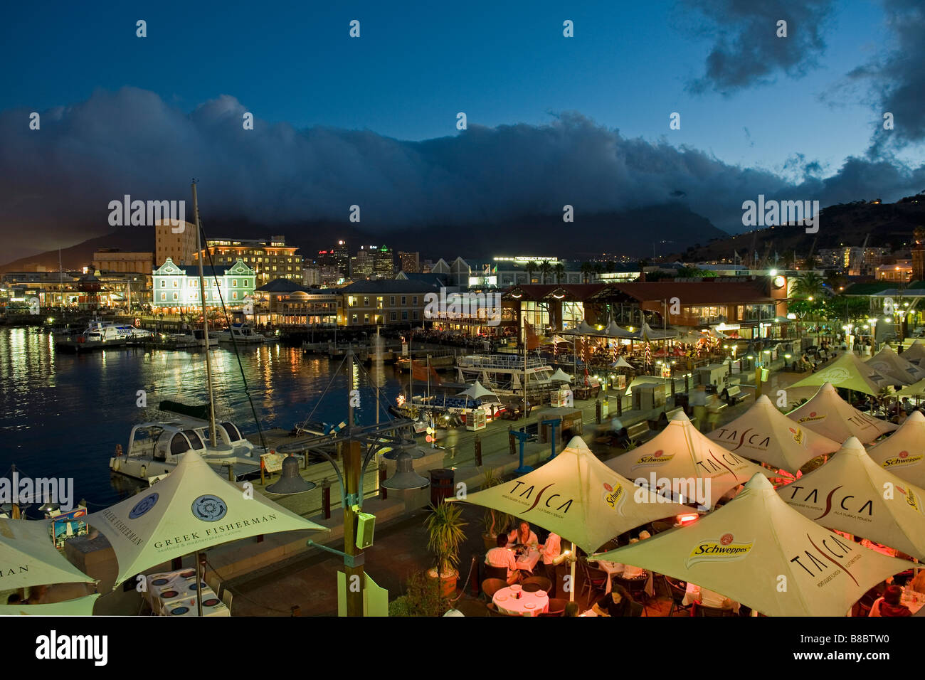 Later afternoon mood at Victoria & Alfred waterfront Cape Town South Africa Stock Photo