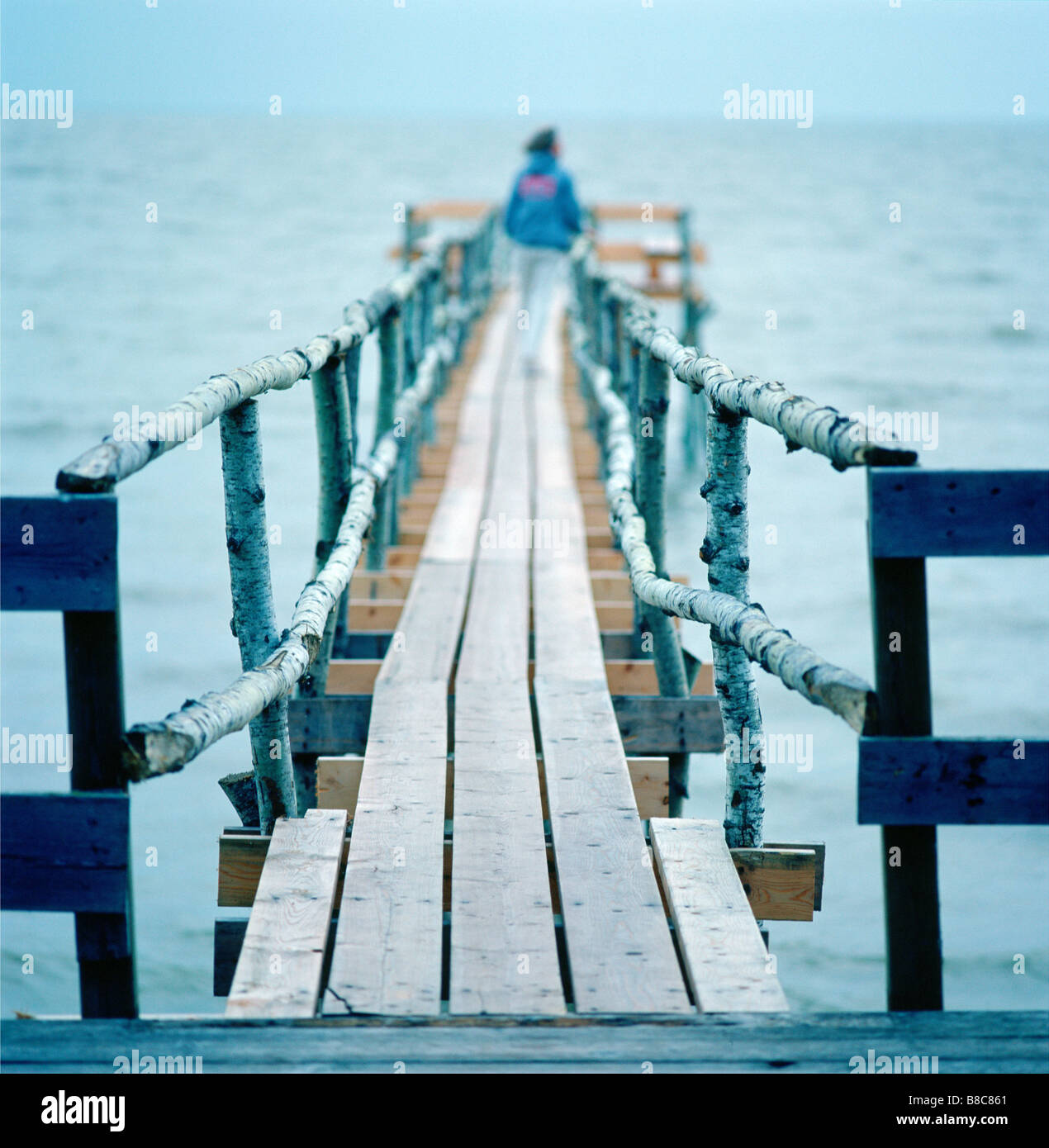 Walking Pier, Lake Winnipeg, Ponemah, Manitoba Stock Photo Alamy