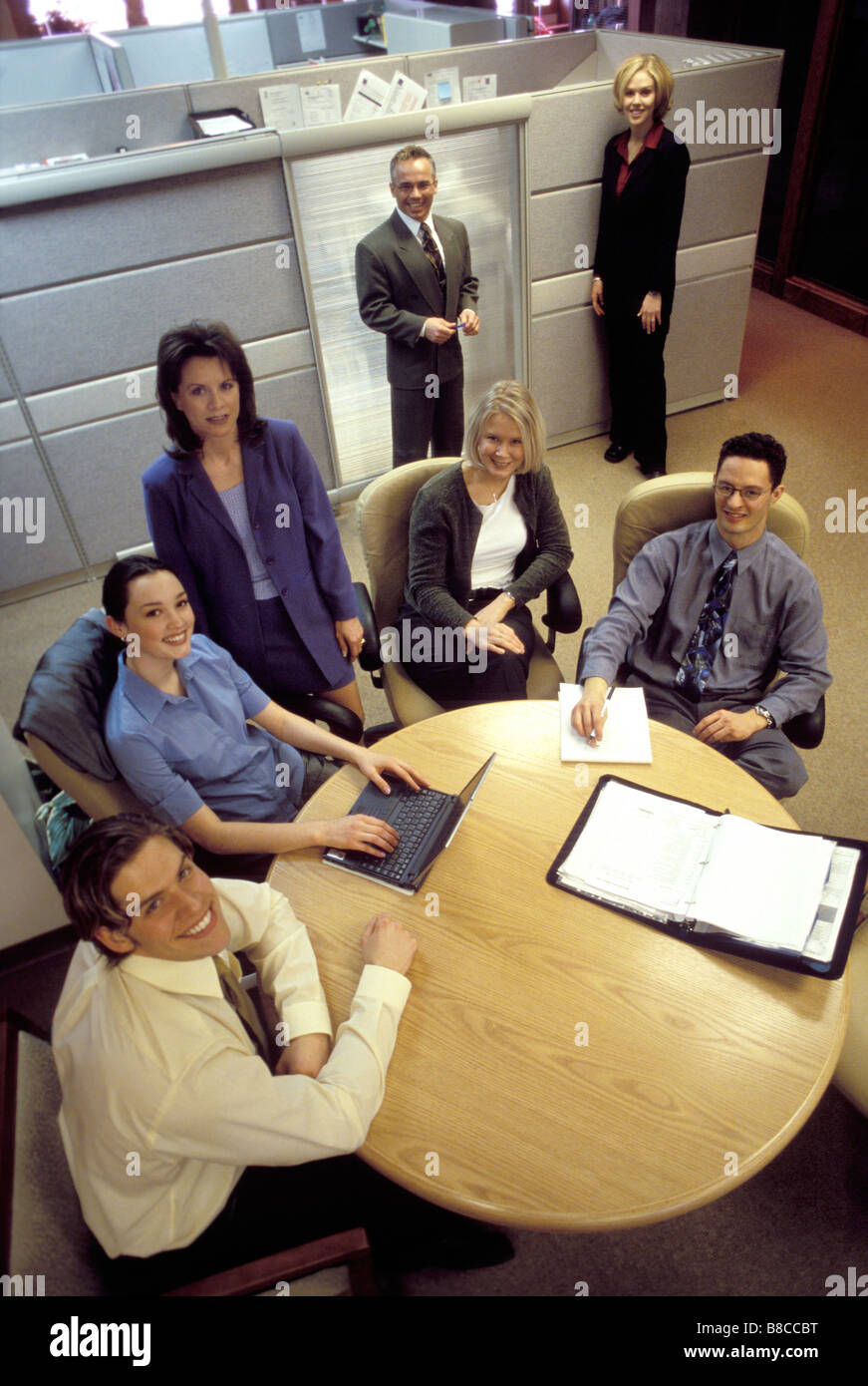 FL6193, Mad Cow Studio; Group  Businesspeople around Table Stock Photo