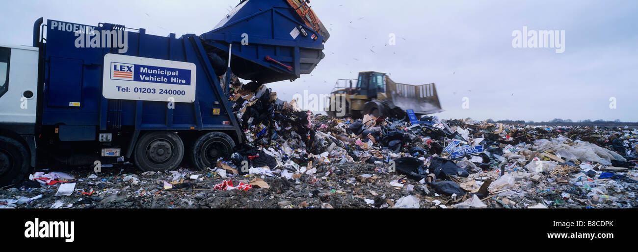 Domestic refuse landfill site Stock Photo Alamy