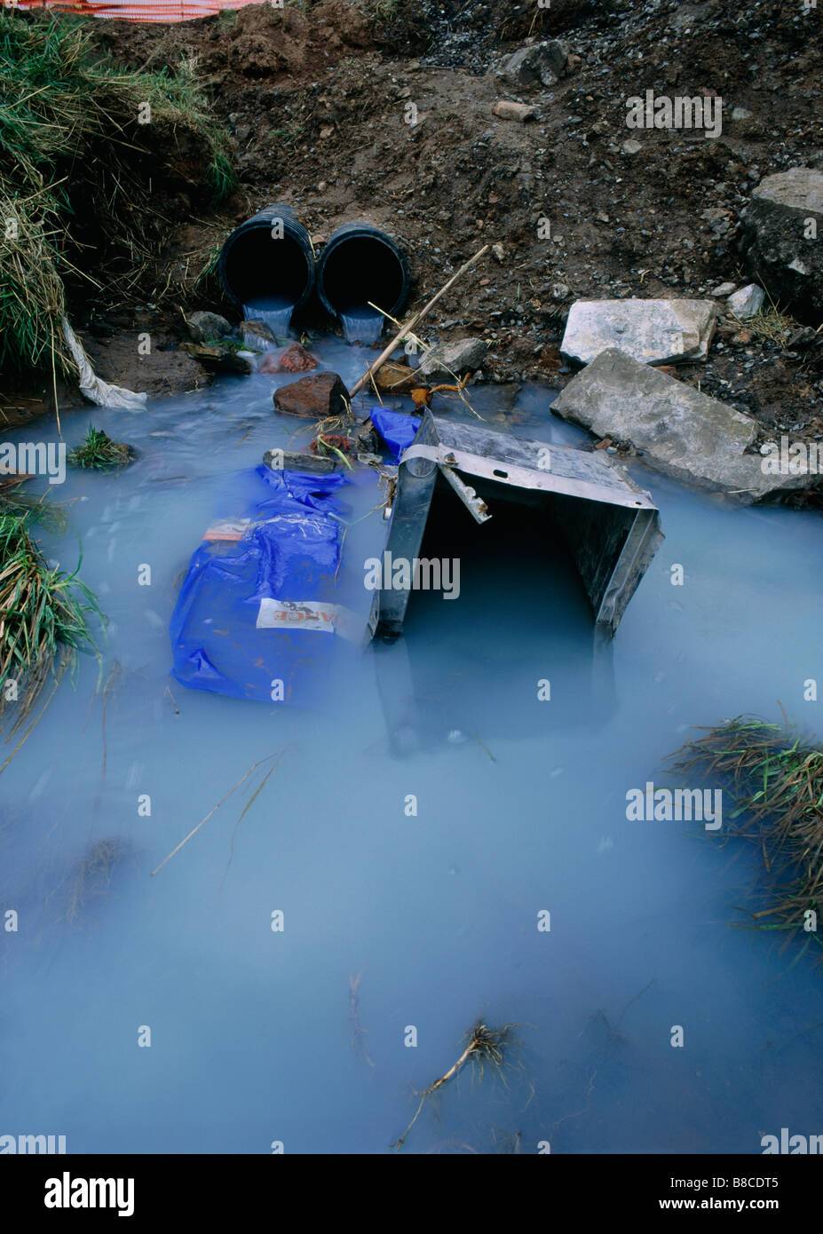 Pollution from aluminium sulphate Stock Photo Alamy