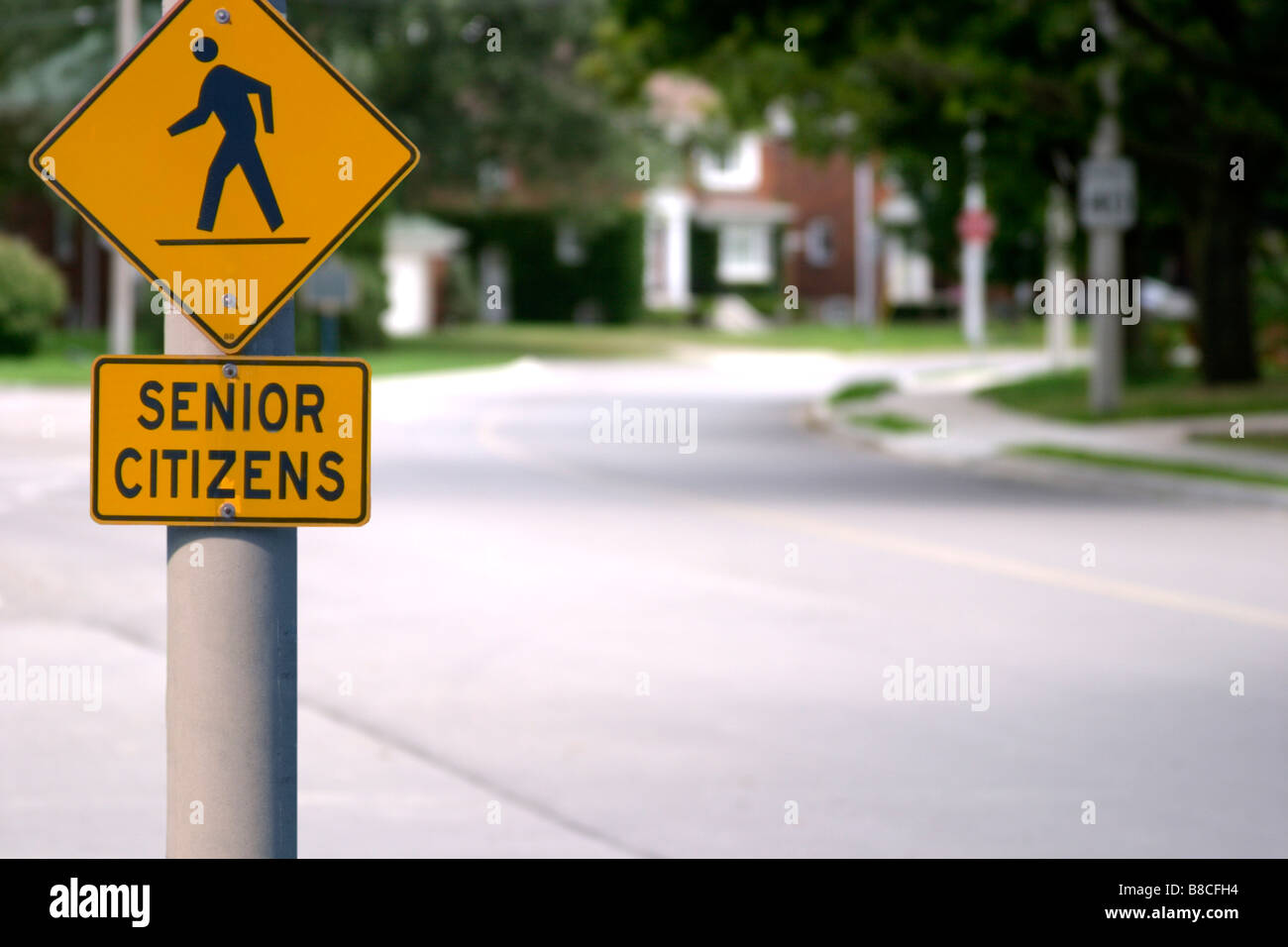 Senior Citizens Crossing Sign, Toronto Stock Photo