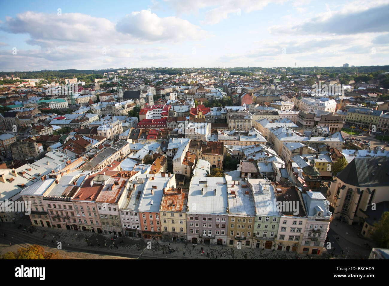 city view of Lvov, Ukraine Stock Photo