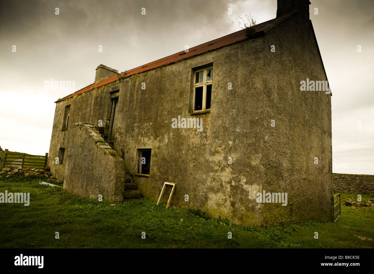 Hebrides island Harris croft house disused farm building Stock Photo
