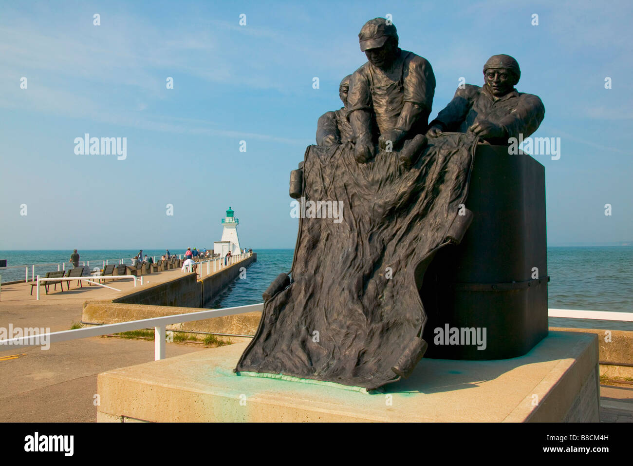 Monument to Fishermen, Lake Erie, Port Dover,Ontario Stock Photo