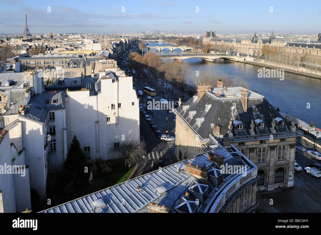 toits de Paris Le Louvre France Stock Photo