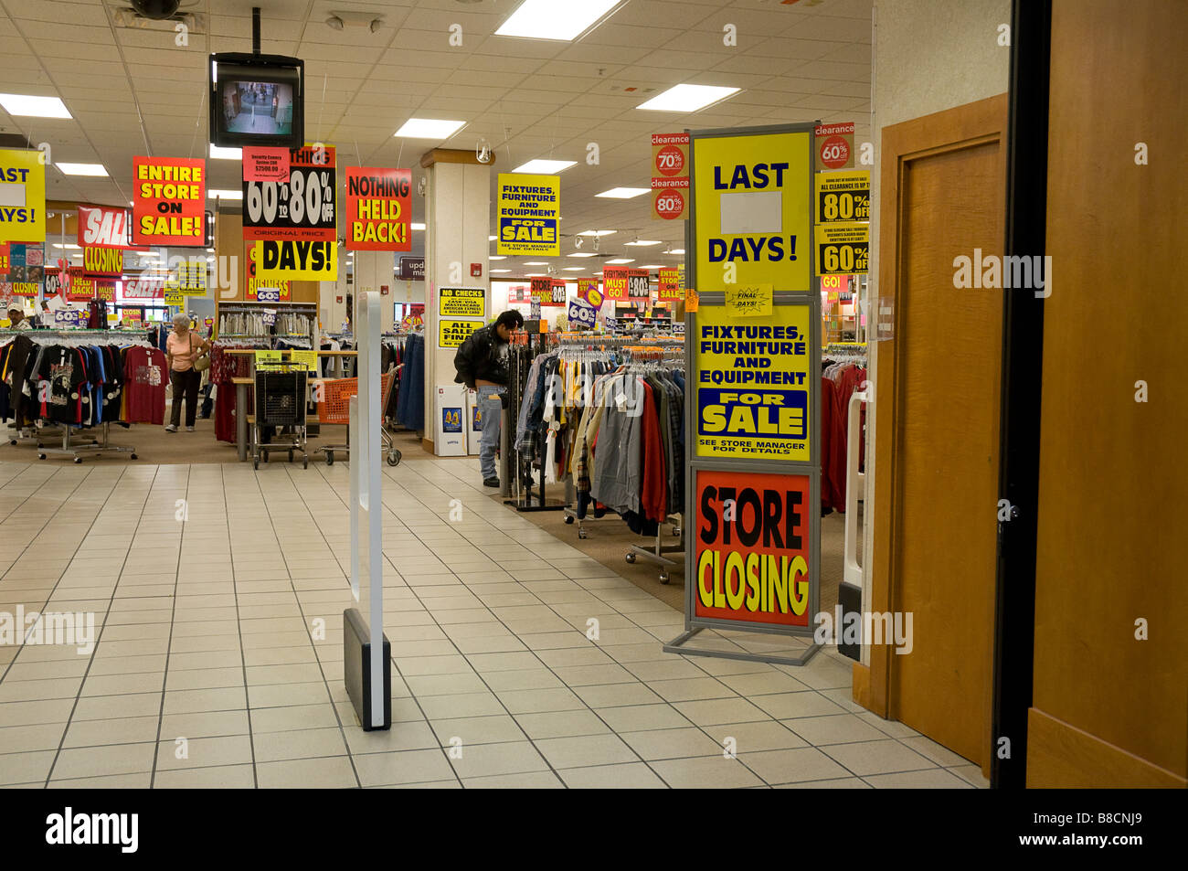 liquidation sales at bankrupt Goodys Department Store Lake City Florida Stock Photo