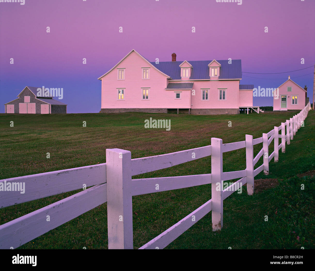 House Dusk, RivierelaMadeleine, Quebec Stock Photo Alamy