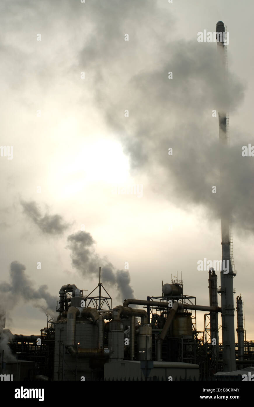 Steam from Corus Blast Furnace, Redcar (British Steel) Stock Photo