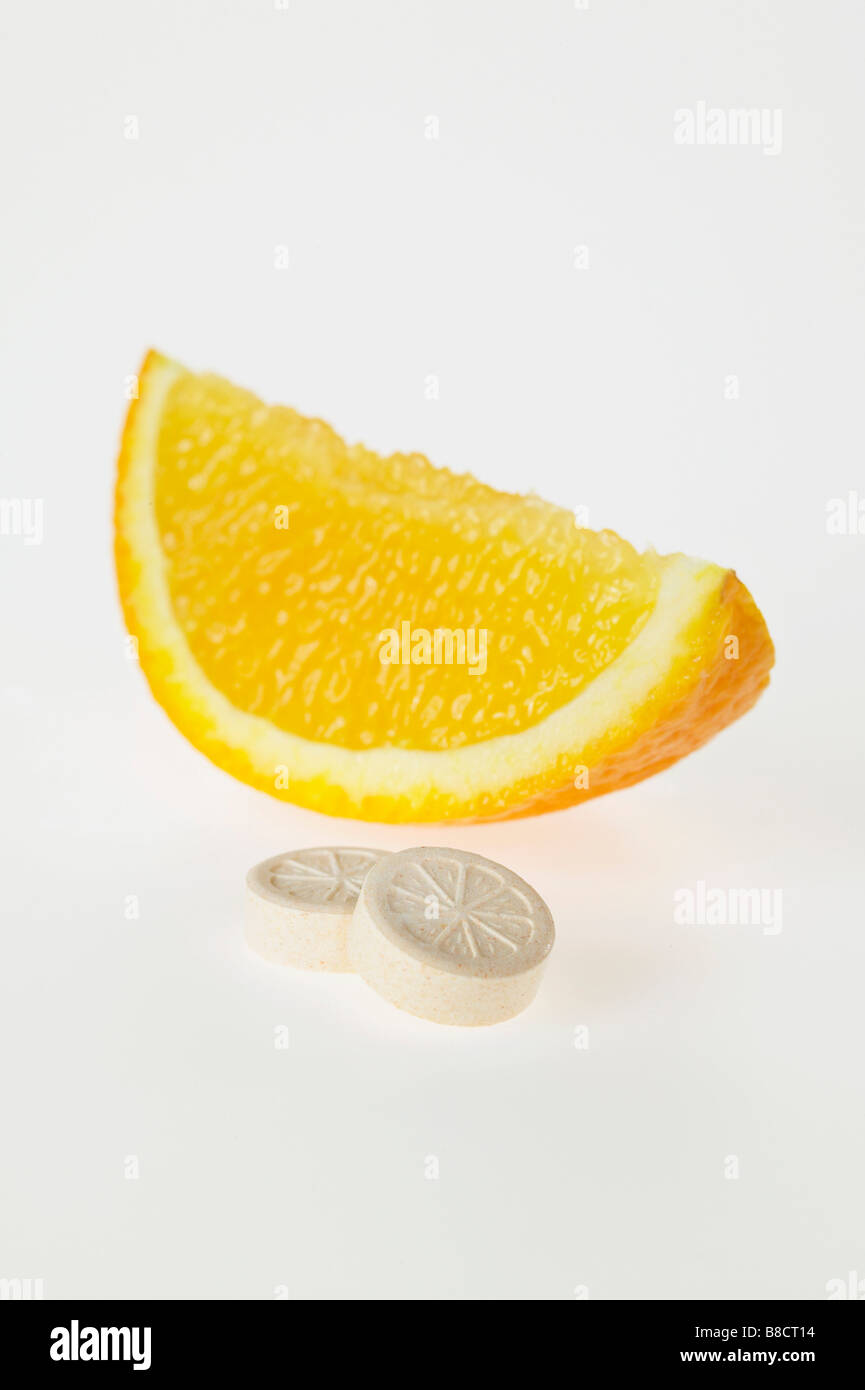 Lemon Wedge Vitamins Stock Photo Alamy