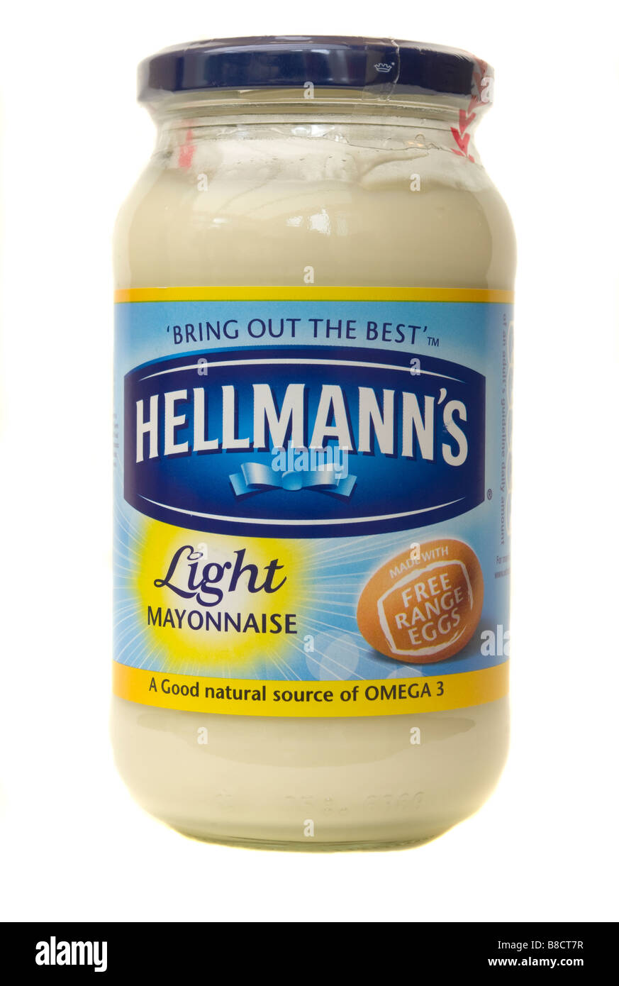 Glass Jar Of Hellmans Light Mayonnaise Stock Photo - Alamy