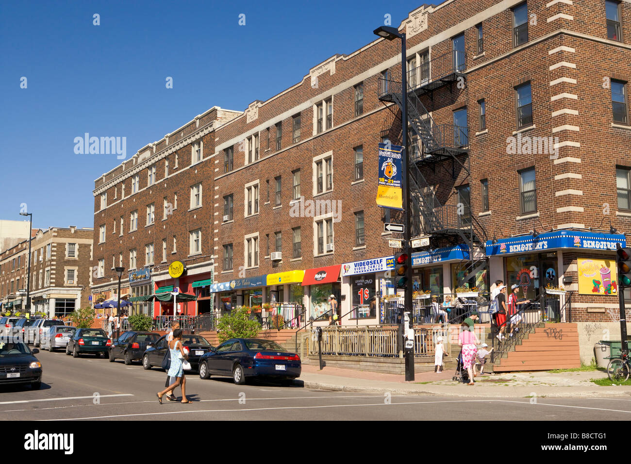 Monkland Street, NDG, Montreal, Quebec Stock Photo Alamy