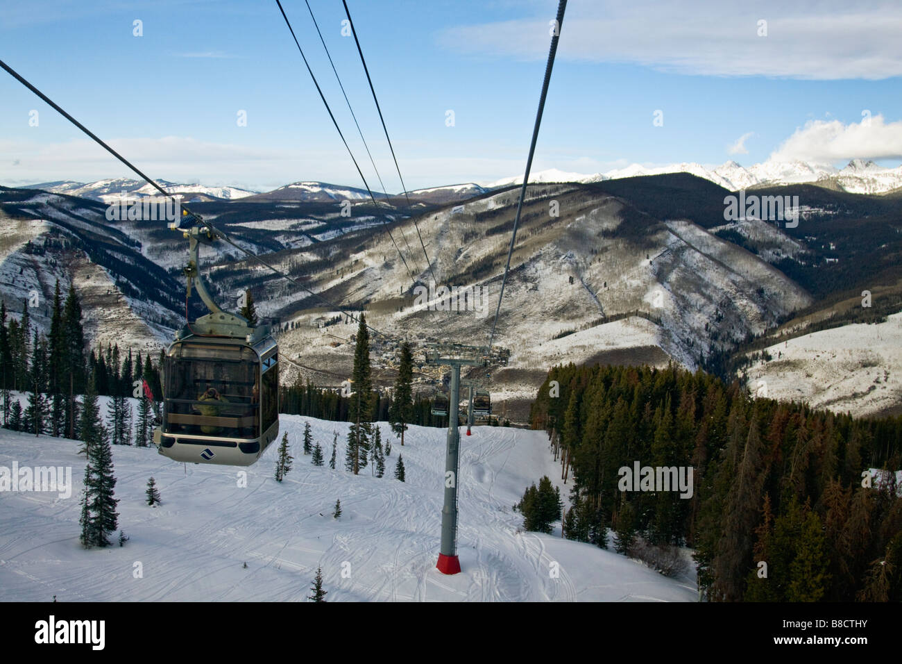 Ski lift in vail colorado Stock Photo - Alamy
