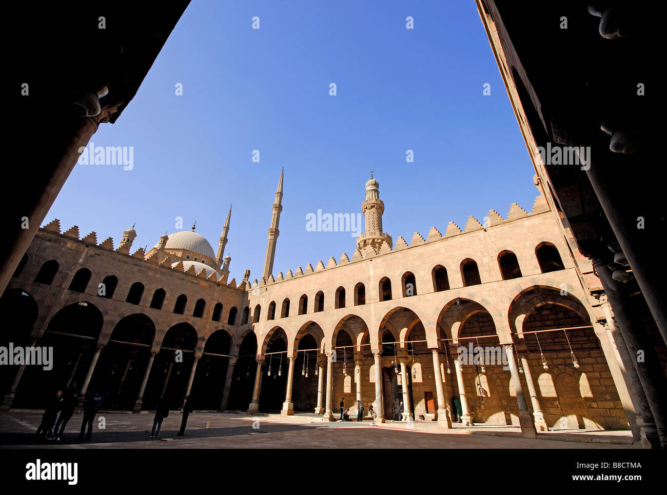 CAIRO, EGYPT. The courtyard of the Mosque of Sultan al-Nasir at the Citadel. Stock Photo