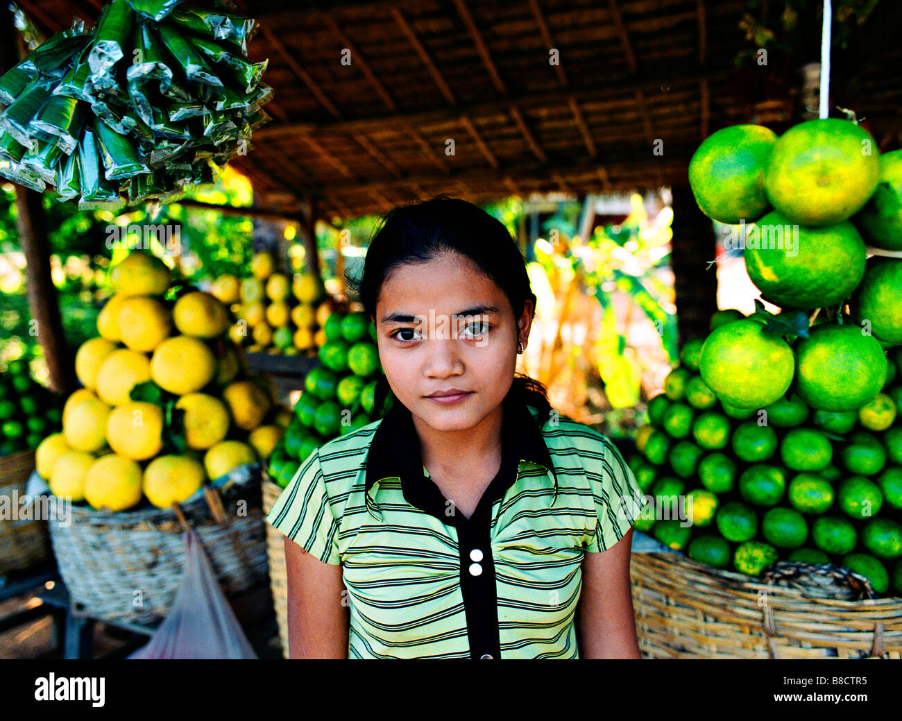 Fruit Vendor, Battambang, Cambodia Stock Photo Alamy